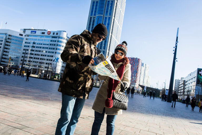 Tourists in Rotterdam